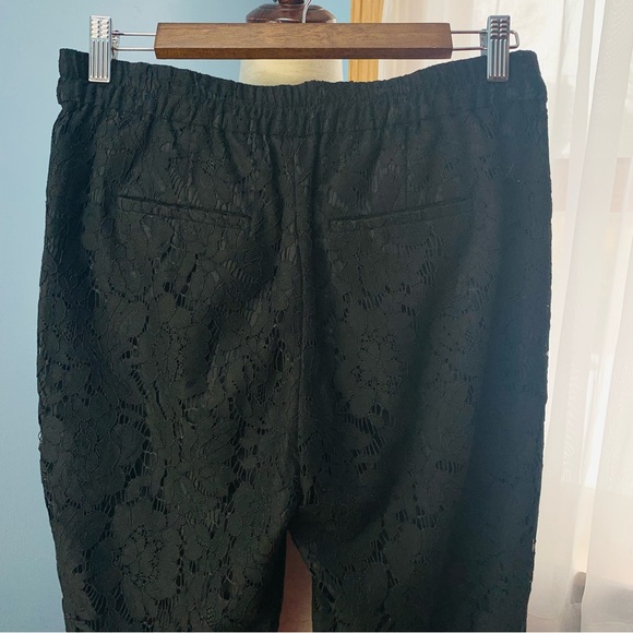 J. Crew Black Floral Lace Pants - Picture 6 of 6